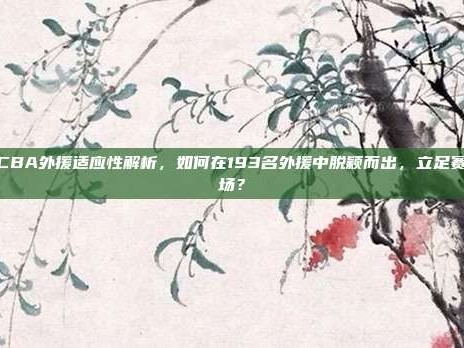 CBA外援适应性解析，如何在193名外援中脱颖而出，立足赛场？