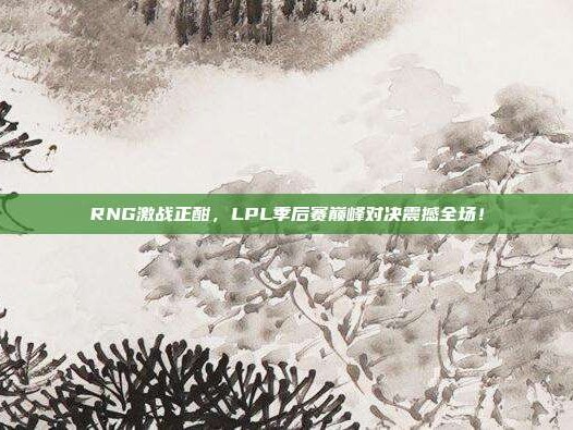 RNG激战正酣，LPL季后赛巅峰对决震撼全场！