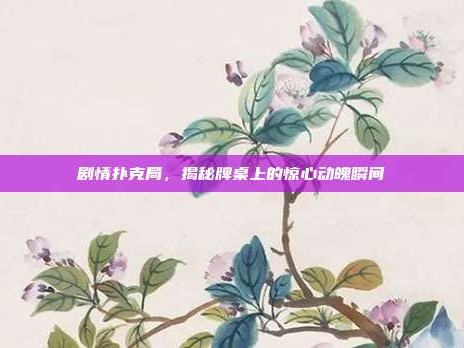 剧情扑克局，揭秘牌桌上的惊心动魄瞬间