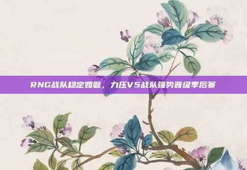 RNG战队稳定如磐，力压V5战队强势晋级季后赛