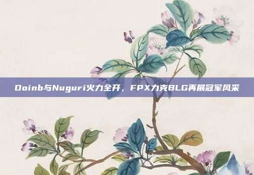 Doinb与Nuguri火力全开，FPX力克BLG再展冠军风采