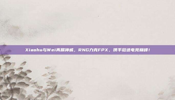 Xiaohu与Wei再展神威，RNG力克FPX，携手挺进电竞巅峰！