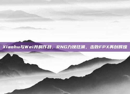 Xiaohu与Wei并肩作战，RNG力挽狂澜，击败FPX再创辉煌