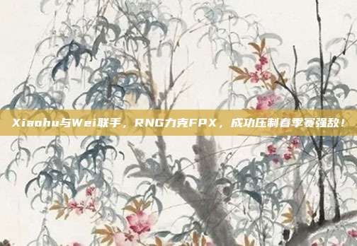 Xiaohu与Wei联手，RNG力克FPX，成功压制春季赛强敌！