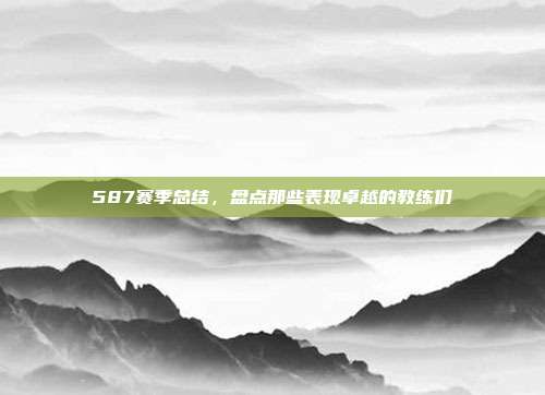 587赛季总结，盘点那些表现卓越的教练们