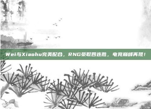 Wei与Xiaohu完美配合，RNG豪取四连胜，电竞巅峰再现！