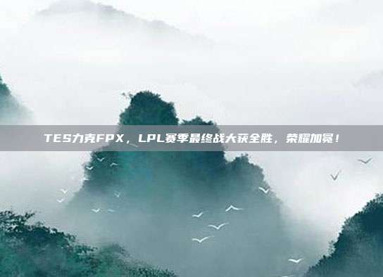 TES力克FPX，LPL赛季最终战大获全胜，荣耀加冕！