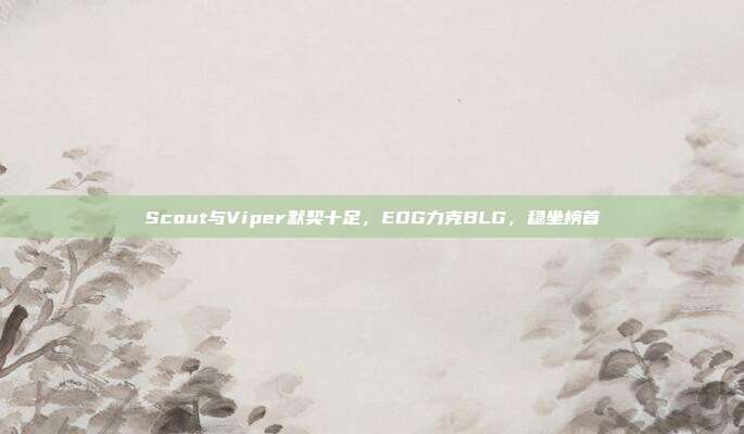 Scout与Viper默契十足，EDG力克BLG，稳坐榜首