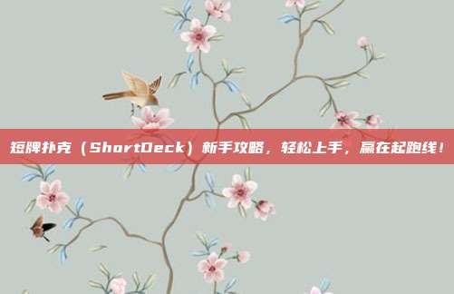 短牌扑克（ShortDeck）新手攻略，轻松上手，赢在起跑线！