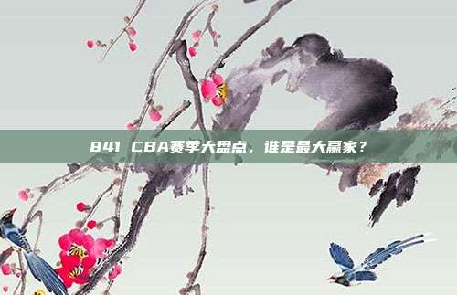 841 CBA赛季大盘点，谁是最大赢家？