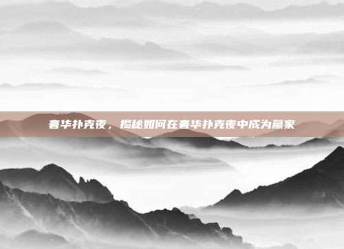 奢华扑克夜，揭秘如何在奢华扑克夜中成为赢家